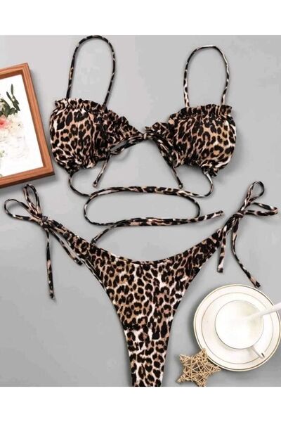 BF Bikini Fashion Σετ μπικίνι με λεοπάρ σχέδιο