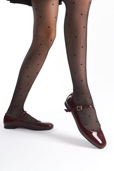 Ayakkabı Podyumum AÇELYA - Ortopedická nová sezóna uzavřená helma s plochou podrážkou s kulatou špičkou