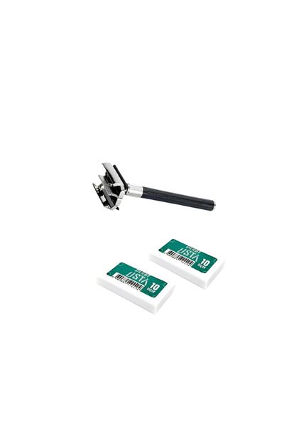 efmues 2 Pieces Derby Leaf Razor and Top Opening Shaver - Sickle Machine