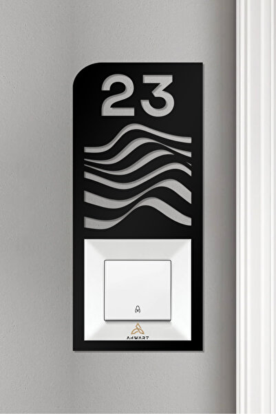 AHWART Decorative Apartment Door - Wooden, Bell Socket Frame No:23