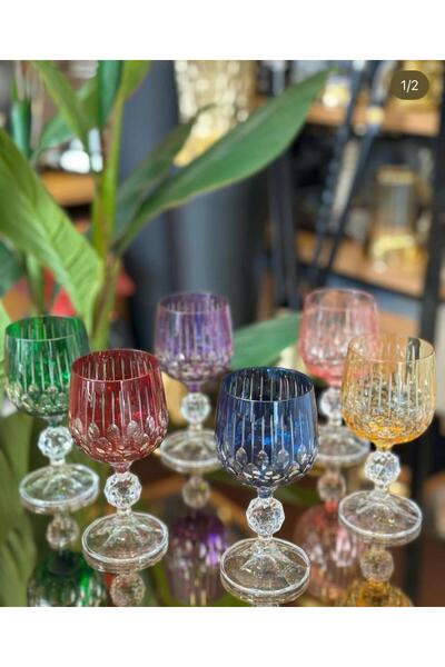 Tomurcukhome Bohemia kristal kahve yanı su bardağı 150 cc 6 adet