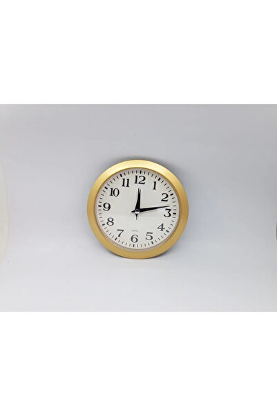 M sadık Gold Sarısı Analog Ofis Mini Boy Duvar Saati