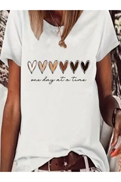 classy moda Tricou Single Jersey - Tricou cu mânecă scurtă, cu decolteu tripl...