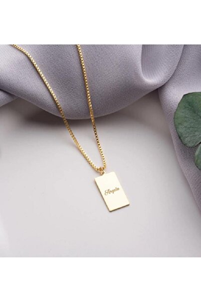 Gold Garden Çelik kolye,İsimli plaka kolye,Kişiye özel hediyeler,Çelik takıla...