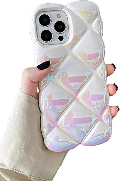 Vision iPhone 12 ve iPhone 12 PRO Uyumlu Baklava Dilimli Hologram Silikon Kıl...