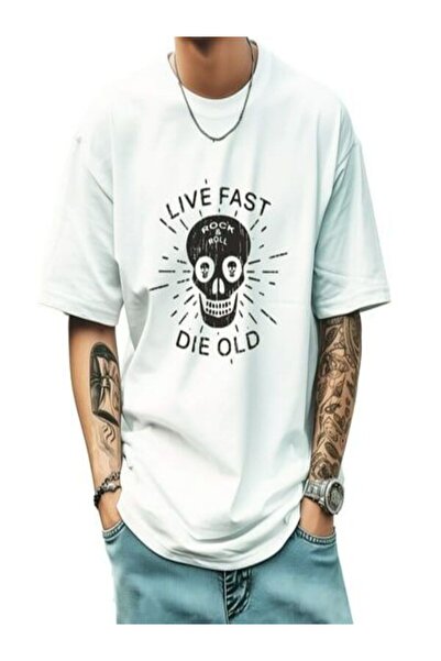 CLASSY.MODA Μπλουζάκι μονόχρωμο - Λευκό μπλουζάκι με κοντό μανίκι με λαιμόκοψη