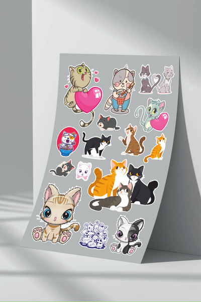 Sticker Market Set de 25 autocolante pentru pisici