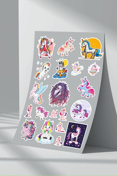 Sticker Market مجموعة ملصقات يونيكورن (6)