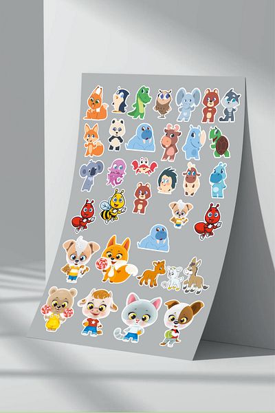 Sticker Market Cute Heroes - Set de 5 autocolante