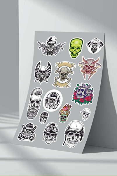 Sticker Market Set de autocolante cu craniu cu 20 de pași