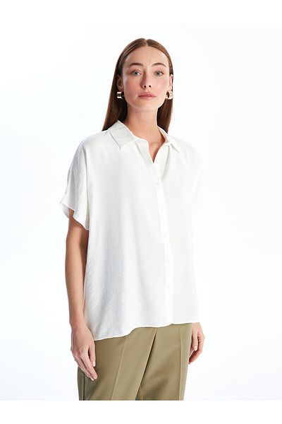 LC Waikiki Oversize Women's Shirt - Straight Short Sleeve - LCW