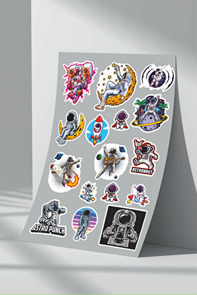 Sticker Market Set de autocolante spațiale astronaut - primul Tăiere