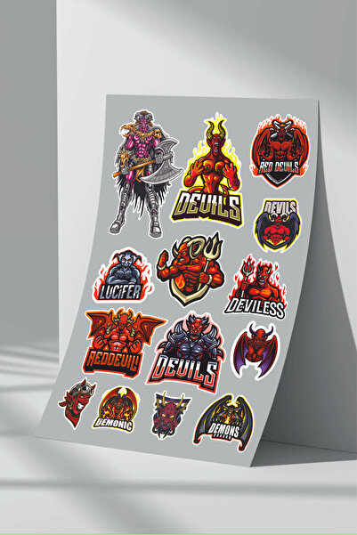 Sticker Market Set de autocolante Devil Devil - Pachet de 4