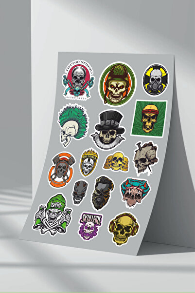 Sticker Market Set de 25 autocolante cu craniu