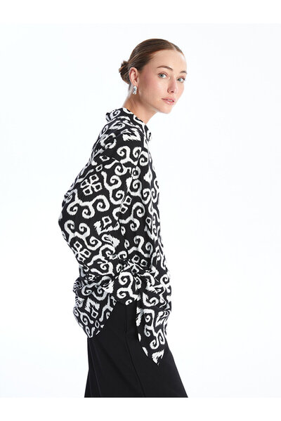 LC Waikiki Dámská košilová tunika LCW se vzorem