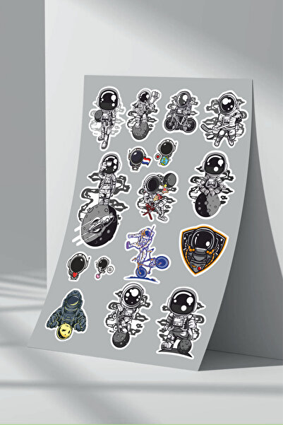 Sticker Market Set de autocolante pentru astronauți spațiali - 19 de modele