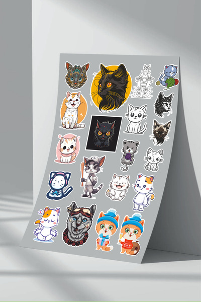 Sticker Market Set od mačka nalepnica po 28