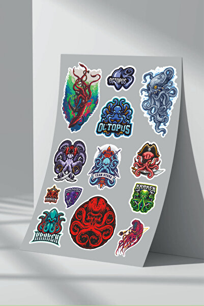 Sticker Market Set de autocolante Octopus - Pachet de 2