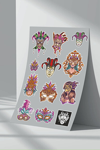 Sticker Market Set de autocolante cu model de mască