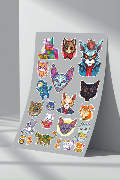 Sticker Market Set de 6 autocolante pentru pisici