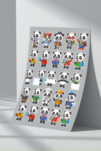 Sticker Market Set de 8 autocolante cu eroi drăguți