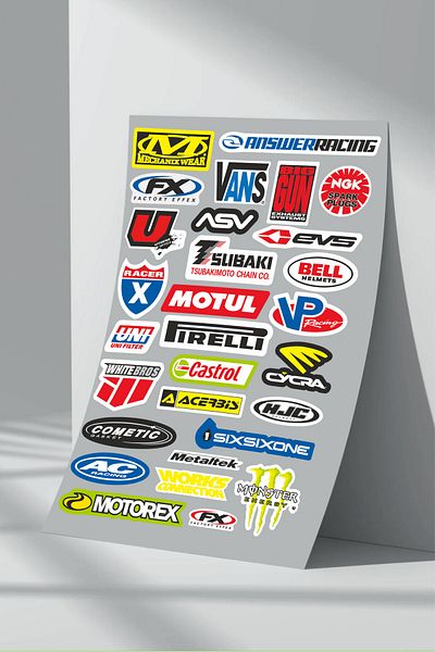 Sticker Market Set de autocolante pentru sponsorizarea vehiculelor pentru motociclete și biciclete - 14