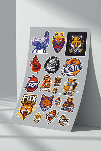 Sticker Market Set de autocolante Fox Fox - Pachet de 3