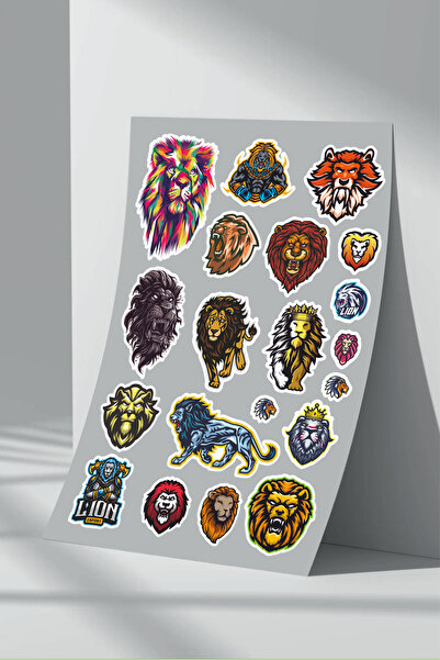 Sticker Market Set de 5 autocolante Lion Lion