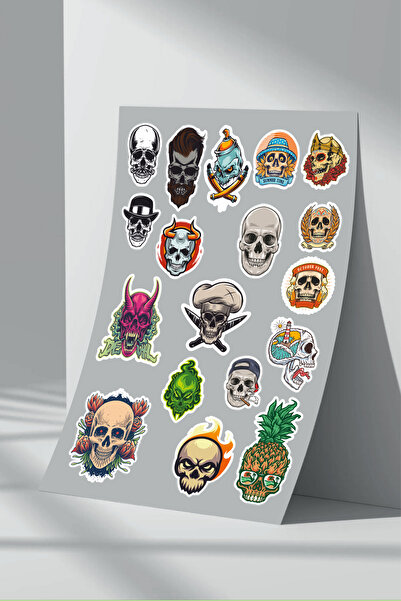 Sticker Market Craniu - Set de autocolante de 19 piese