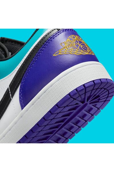 Nike Air Jordan 1 Low "Black/Purple/Aqua 553558 154