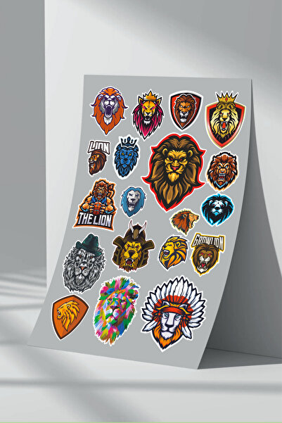 Sticker Market Set de 10 bucăți de autocolante Lion Lion