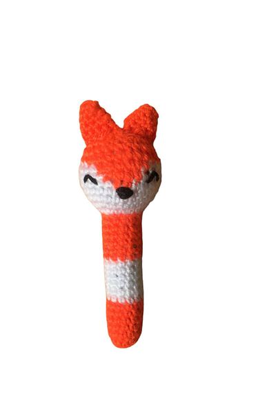 Be Cat FOX CATNIP TOOTH CRASPING CAT, DOG ORANGE, WHITE
