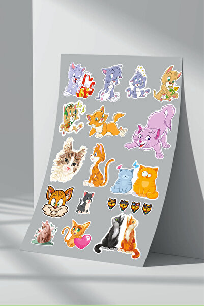 Sticker Market Set de autocolante pentru pisici cu 21 de insule