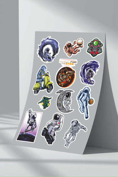 Sticker Market Set de autocolante lungi pentru astronauți - 26 de modele
