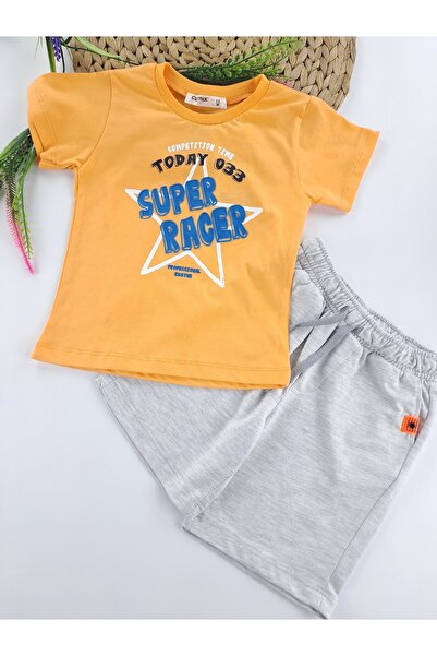 Comix Life Двокомпонентний комплект для хлопчиків - помаранчева футболка та с...