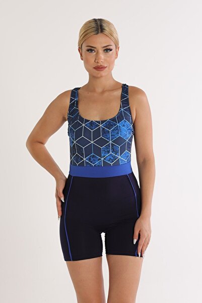 Swana Costum de baie Saks pentru femei cu pantaloni scurți 6526