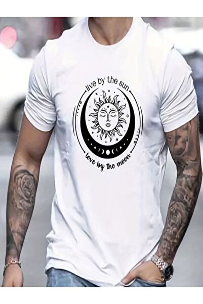 CLASSY.MODA Μπλουζάκι μονόχρωμο - Λευκό μπλουζάκι με κοντό μανίκι με λαιμόκοψη