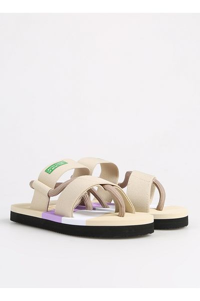 Benetton Beige Women's Beach Slippers - BNI-10214
