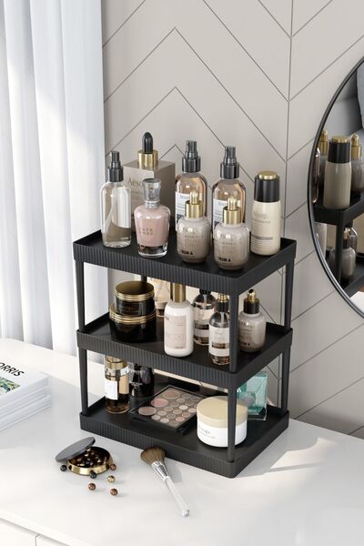 Pufwin Home Double-Deck Multi-Purpose Makeup and Cosmetic Organizer Organizer Shelf
