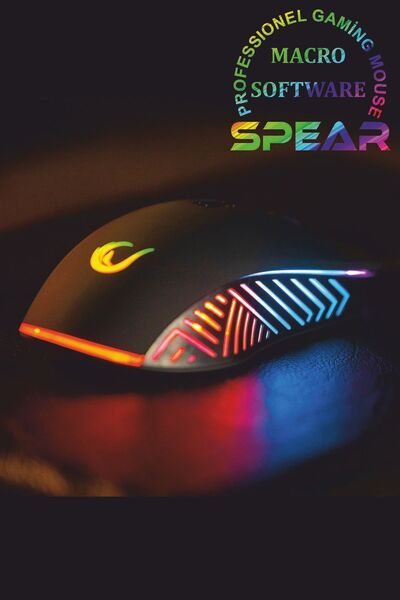 Rampage Spear Drag Clik + Macro + 7200 Dpı Rgb Ledli Professional Gaming Oyuncu Mouse