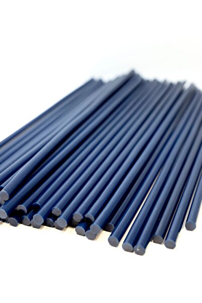 Rüveyda Lacivert Renkli İnce Sıcak Silikon Mumu 20 adet