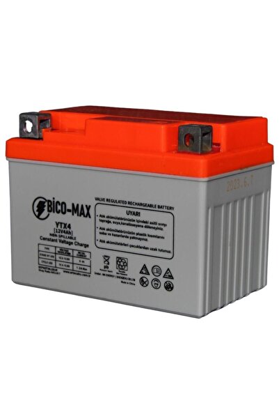 ORTEC Bico-Max YTX4 Benzinli Motosiklet Aküsü