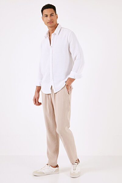 Buratti Ανδρικό PANT CF24S617952 Ανδρικό καλοκαιρινό παντελόνι με ελαστική μέση με ζώνη