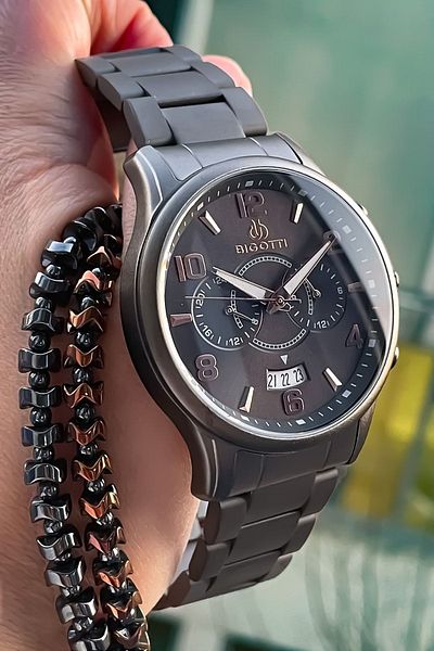 Bigotti Full Steel Silver Color Men's Wristwatch Bracelet Gift Elg1070
