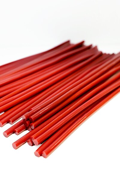 Rüveyda Bordo Renkli İnce Sıcak Silikon Mumu 20 adet