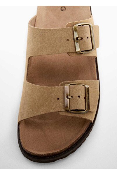 MANGO Man Tokalı Nubuk Sandalet