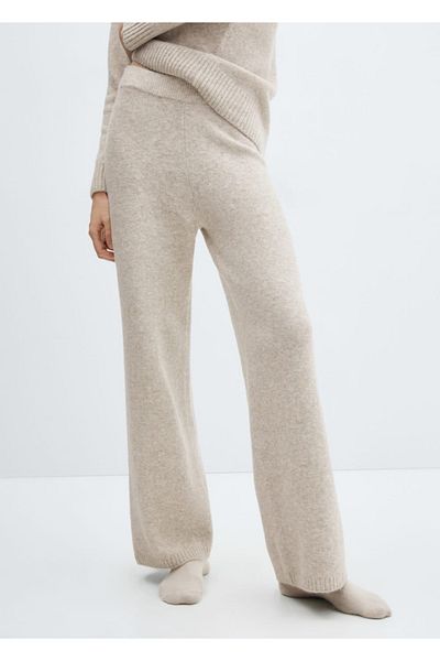 MANGO Woman Straight cut knit pants