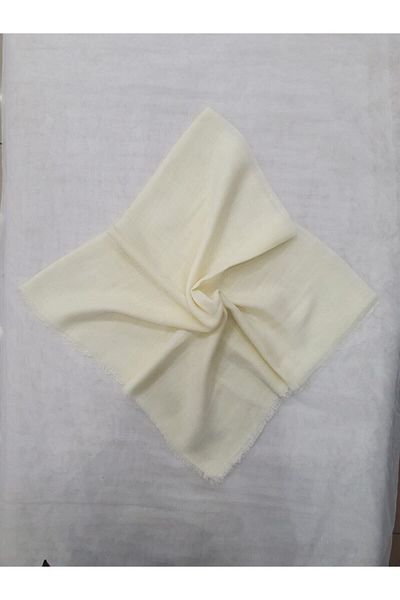 BENLİ Απλό Flared Cotton Scarf Cream