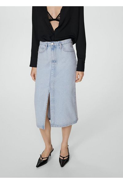 MANGO Woman Midi farmer szoknya