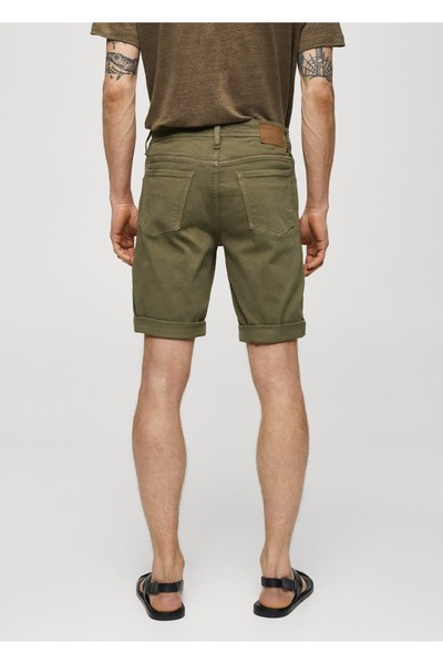 MANGO Man Slim fit kot bermuda şort
